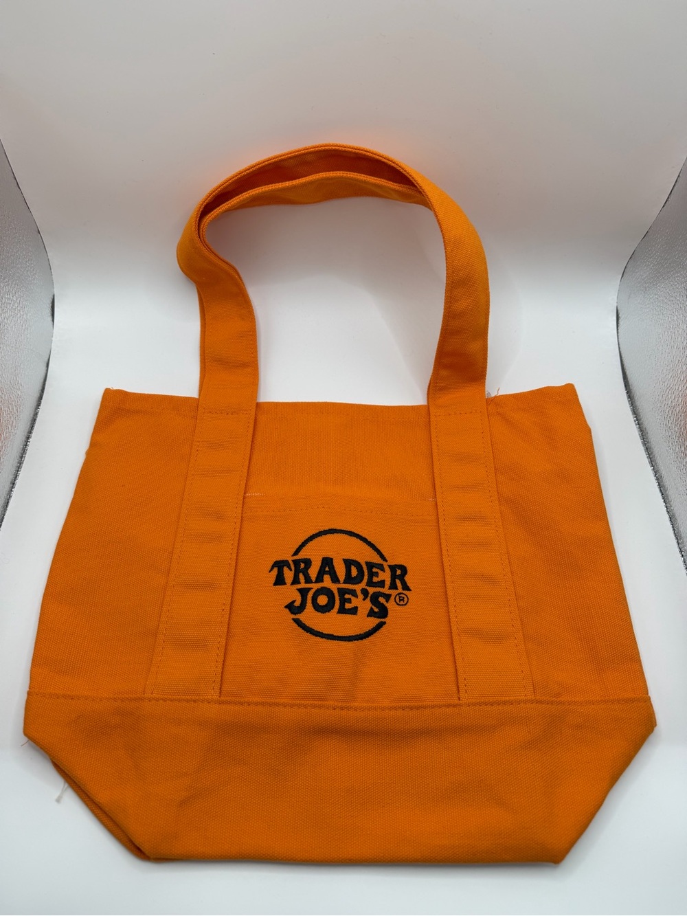 Trader Joe's Orange Canvas Tote Bag